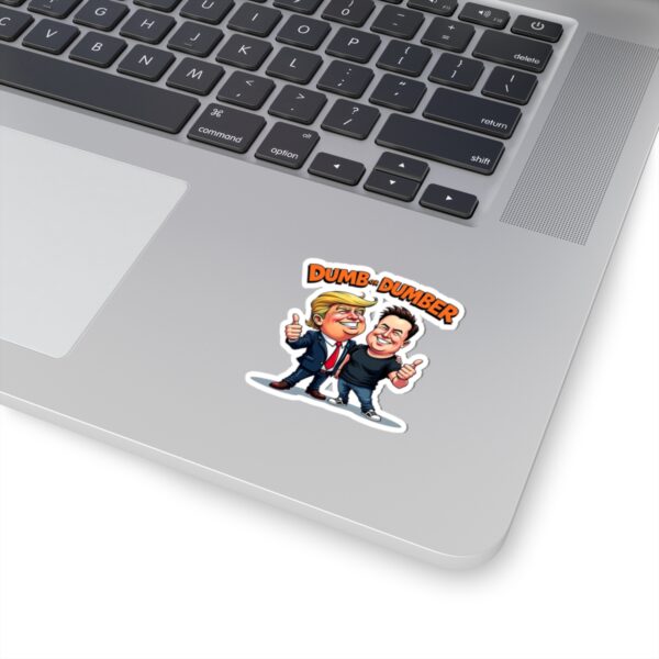 Anti-Trump Elon Musk DOGE Sticker – Dumb or Dumber Political Humor