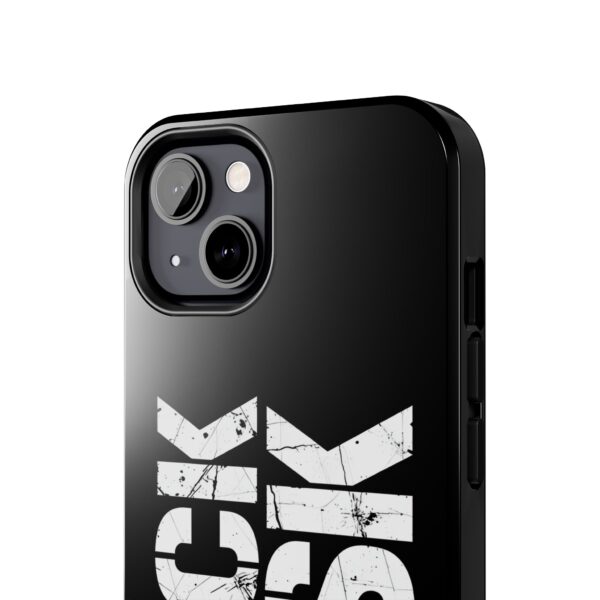 Muck Fusk Tough iPhone Case – Anti-Elon Tesla DOGE Bold Distressed Design