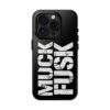 Muck Fusk Tough iPhone Case – Anti-Elon Tesla DOGE Bold Distressed Design