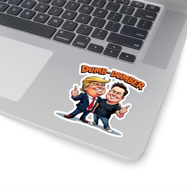 Anti-Trump Elon Musk DOGE Sticker – Dumb or Dumber Political Humor