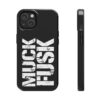 Muck Fusk Tough iPhone Case – Anti-Elon Tesla DOGE Bold Distressed Design
