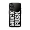 Muck Fusk Tough iPhone Case – Anti-Elon Tesla DOGE Bold Distressed Design